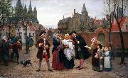 Felix de Vigne A Baptism in Flanders in the 18th Century